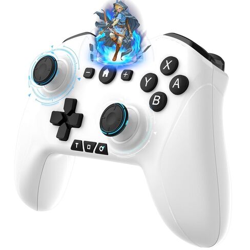 وحدة تحكم GAMEASY Switch 2 - وحدة تحكم بلوتوث لاسلكية محسنة مع عصا تحكم للاستيقاظ/القاعة/قابلة للبرمجة/Turbo/9 إضاءة RGB - تعمل من أجل Switch2/1/oled/lite، وأجهزة الكمبيوتر التي تعمل بنظام Windows، وAndroid، وIOS وSteam Purple in Kuwait