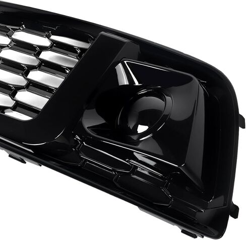 Gloss Black Fog Light Grille Fit for Audi Q5 S-Line 2018-2020 With Decorative ACC Cover Honeycomb Mesh Fog Light Covers in Saudi Arabia