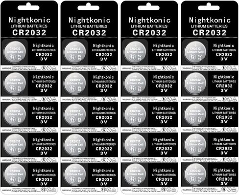 Nightkonic 50 قطعة حزمة - بطارية CR2032 3 فولت خلية زر الليثيوم عملة 2032 بطارية in Kuwait