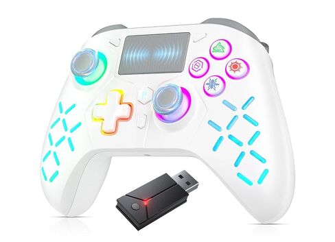 Gamrombo Gaming Controller for PlayStation 5 / PS5, PS4/PS3/PC/Switch/Steam Deck/Mac/Android/iOS with RGB LED Lights, Hall Triggers, Hall Joysticks, Marco, Audio Jack - Need to upgrade in Saudi Arabia