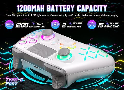 Gamrombo Gaming Controller for PlayStation 5 / PS5, PS4/PS3/PC/Switch/Steam Deck/Mac/Android/iOS with RGB LED Lights, Hall Triggers, Hall Joysticks, Marco, Audio Jack - Need to upgrade in Saudi Arabia