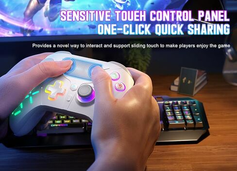 Gamrombo Gaming Controller for PlayStation 5 / PS5, PS4/PS3/PC/Switch/Steam Deck/Mac/Android/iOS with RGB LED Lights, Hall Triggers, Hall Joysticks, Marco, Audio Jack - Need to upgrade in Saudi Arabia