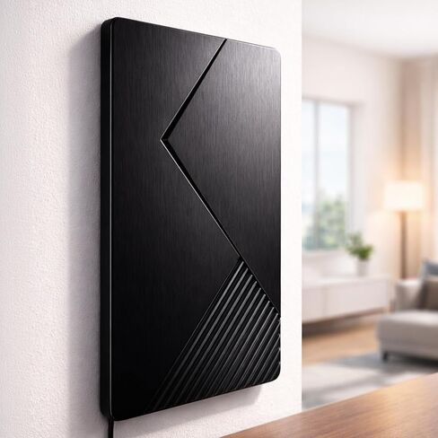 Five Star Flat Panel Indoor TV Antenna – Long Range, Amplified HD Reception with Signal Booster, 4K Ready for Local Channels in Saudi Arabia