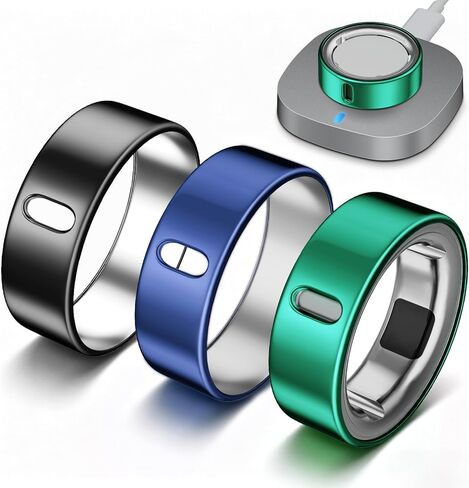 3 عبوات من الأغطية الحلقية المتوافقة مع Oura Ring Gen 4/ Oura Ring Gen 3 Horizon/Heritage-Size 8، تدعم الشحن مع غطاء، واقي حلقة TPU رفيع للغاية مضاد للخدش للرجال والنساء، ذهبي + فضي + ذهبي وردي in Kuwait