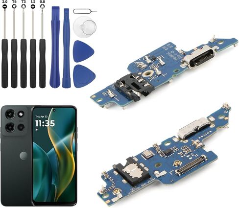Dock Connector for Motorola Moto G 5G 2025 Charging Port Replacement for Motorola Moto G 5G 2025 XT2513V XT2513-1 XT2513-2 USB Charger Board Flex Cable Parts with Tools in Saudi Arabia