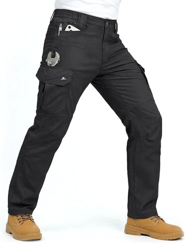 IGOLUMON Mens Cargo Work Pants, Ripstop Tactical Pants for Construction & Tradesman, 11-Pocket Flex Men's Utility Trousers in Saudi Arabia