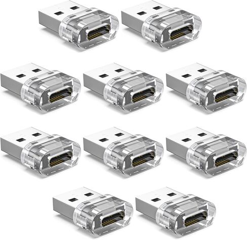 محول MOSWAG USB إلى USB C 5 حزم، محول USB A إلى USB C ذكر إلى أنثى لهاتف iPhone 17/16/Pro/Plus، iPad، Samsung S26/S25، Apple Watch Ultra، سيارة، شاحن كمبيوتر محمول، Quest - 480 ميجابت في الثانية، غلاف شفاف in Kuwait