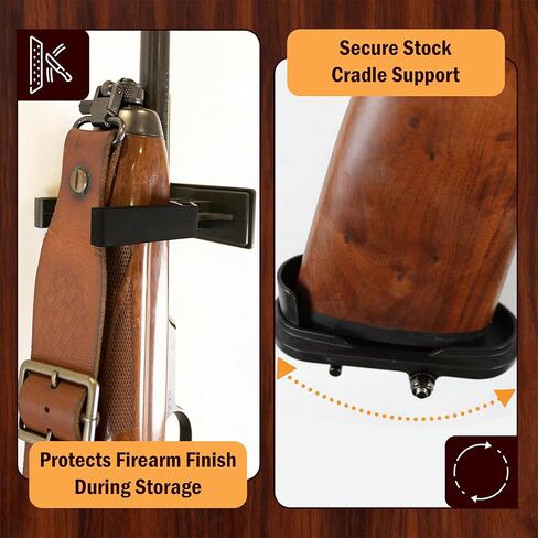 Rush Creek Creations Adjustable Metal 1-Gun Wall Rack – Wall Mounted Rifle & Shotgun Storage Organizer in Saudi Arabia