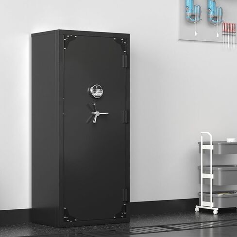 KAER Biometric Gun Safe 18-20 Gun Safe for Rifle and Pistols with Removable Racks Pistol Pouches Adjustable Shelves Large Rifle Safe for Home Defense Hunting Enthusiasts for AR-15 Rifle Shotguns in Saudi Arabia