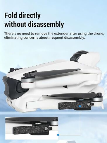 2-Pack Drone Landing Gear for Insta360 Antigravity A1, Lightweight Extension Legs Anti-Scratch Protector Bracket, Shockproof Plastic for Antigravity A1 Accessories (Black) in Saudi Arabia
