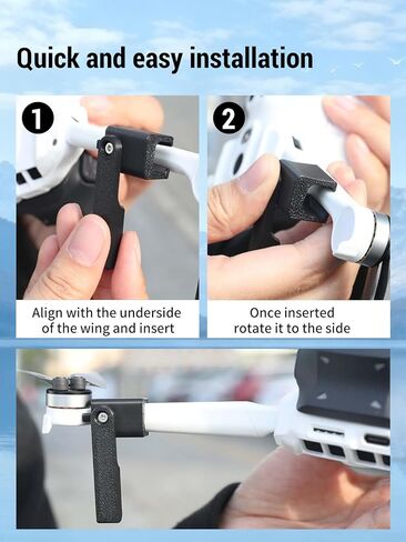 2-Pack Drone Landing Gear for Insta360 Antigravity A1, Lightweight Extension Legs Anti-Scratch Protector Bracket, Shockproof Plastic for Antigravity A1 Accessories (Black) in Saudi Arabia