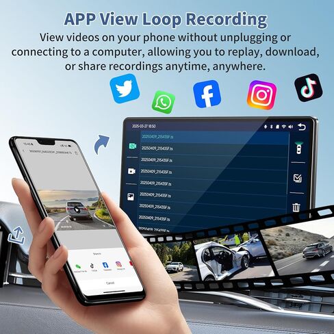 أكبر شاشة Apple Carplay محمولة مقاس 11.3 بوصة، تشغيل السيارة لاسلكيًا وشاشة لمس تلقائية تعمل بنظام Android، ستيريو السيارة مع عرض التطبيق/كاميرا داش 4K/كاميرا احتياطية/وصلة مرآة/تحكم صوتي/تشغيل موسيقى/نظام تحديد المواقع العالمي/بلوتوث/FM in Kuwait