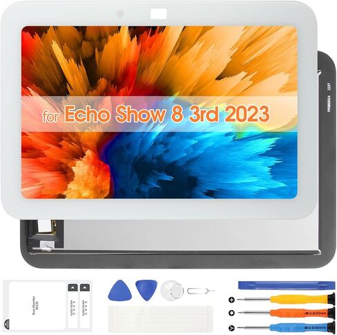 LCD Display 8.8'' for Echo Show 8 3rd Gen Screen Replacement for Echo Show8 3rd Generation R85SD6 Touch Screen Digitizer Assembly with Repair Kits (White) in Saudi Arabia