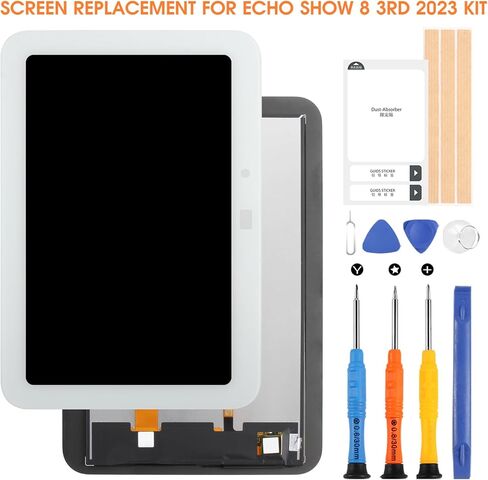 LCD Display 8.8'' for Echo Show 8 3rd Gen Screen Replacement for Echo Show8 3rd Generation R85SD6 Touch Screen Digitizer Assembly with Repair Kits (White) in Saudi Arabia