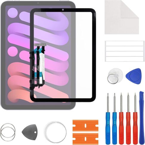 NEW SwarKing New Touch Screen Digitizer Replacement for iPad mini 6 Gen 2021 A2568 A2569 with Free Repair Tools Kit.(No LCD Display) in Saudi Arabia