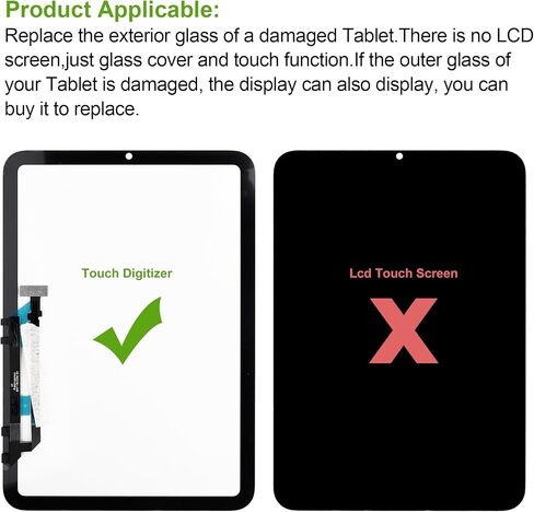NEW SwarKing New Touch Screen Digitizer Replacement for iPad mini 6 Gen 2021 A2568 A2569 with Free Repair Tools Kit.(No LCD Display) in Saudi Arabia