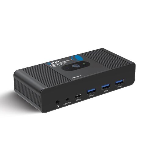 OREI 2x1 8K Dual HDMI & USB-C KVM Switch، 3X Port USB-A، 1x USB-C مشاركة أجهزة متعددة، أجهزة الكمبيوتر المحمولة، الكمبيوتر الشخصي، على شاشتي عرض، التحكم في لوحة المفاتيح، التحكم المحيطي، مخرج صوت تناظري - جهاز تحكم سلكي in Saudi Arabia