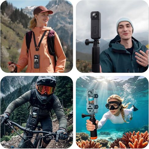 كاميرا الجسم 4K، كاميرا POV Action Cam ثنائية العدسات مقاومة للماء، بطاقة 32 جيجابايت متضمنة، كاميرا فيديو صغيرة يمكن ارتداؤها، اتصال بالهاتف، تسجيل بدون استخدام اليدين للرياضة والسفر وركوب الدراجات النارية in Kuwait