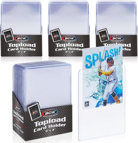 BCW Topload Card Holder for Standard Trading Cards ,3" x 4" ,Up to 20 pts, 100-Count in Kuwait