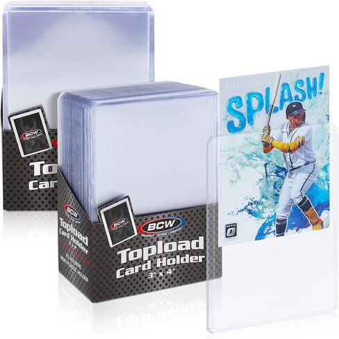 BCW Topload Card Holder for Standard Trading Cards ,3" x 4" ,Up to 20 pts, 100-Count in Kuwait