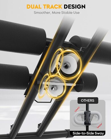 GuuG Ab Machine Ab Trainer Machine: آلة Ab قابلة للتعديل لتمرين المعدة في المنزل، الصالة الرياضية، تمارين البطن، معدات تدريب القوة الأساسية القابلة للطي، نظام الصالة الرياضية المنزلية in Kuwait