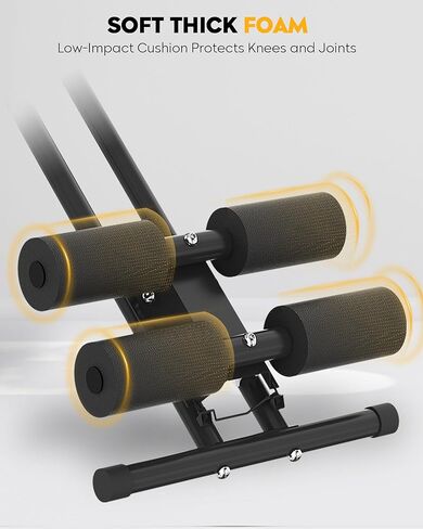 GuuG Ab Machine Ab Trainer Machine: آلة Ab قابلة للتعديل لتمرين المعدة في المنزل، الصالة الرياضية، تمارين البطن، معدات تدريب القوة الأساسية القابلة للطي، نظام الصالة الرياضية المنزلية in Kuwait
