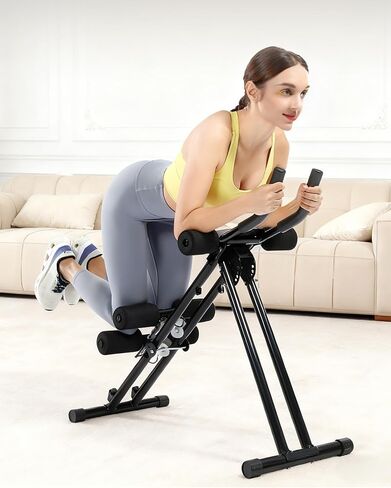 GuuG Ab Machine Ab Trainer Machine: آلة Ab قابلة للتعديل لتمرين المعدة في المنزل، الصالة الرياضية، تمارين البطن، معدات تدريب القوة الأساسية القابلة للطي، نظام الصالة الرياضية المنزلية in Kuwait
