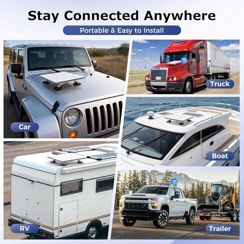 Magnetic Mount for Starlink Mini, with 264lbs Heavy Duty Magnet Bases, Durable & Portable All-Aluminum Alloy Connectivity for Car, RV, Boat, Truck & Off-Road Camping (No Drill Required) in Saudi Arabia