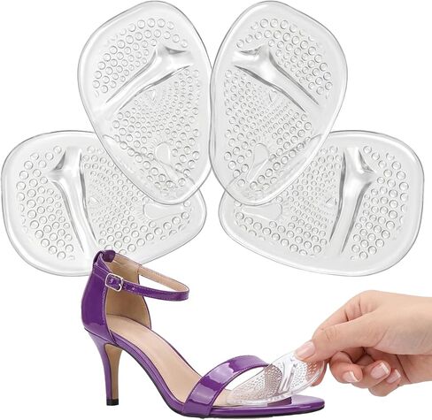 Ball of Foot Cushions for Women (2 Pairs), Anti-Slip Gel Metatarsal Pads & Forefoot Inserts for High Heels Flats Dress Shoes - All Day Comfort | One Size Fits Most in Saudi Arabia