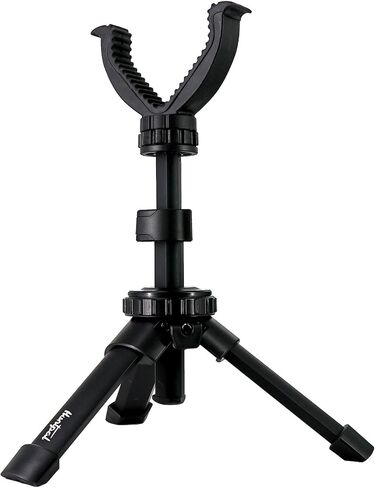 HUNTPAL Rfie Rest Bench Stand عصا الرماية حامل ثلاثي القوائم لبندقية لنطاق ممارسة الرماية على الطاولة، محمول قابل للتعديل ارتفاع مدمج من الألومنيوم لدعم الرماية in Kuwait