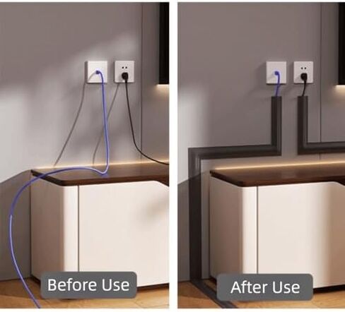PVC Cord Cover Protector Flexible Indoor Cable Management System(4.2 * 100cm,White) in Saudi Arabia