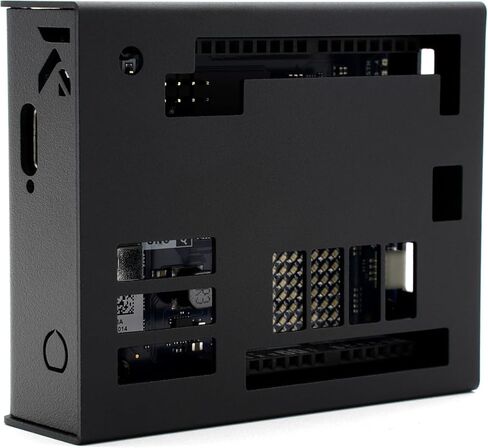 KKSB Case for Arduino Uno Q Black Aluminum and Steel Enclosure with Clear Polycarbonate Top in Saudi Arabia