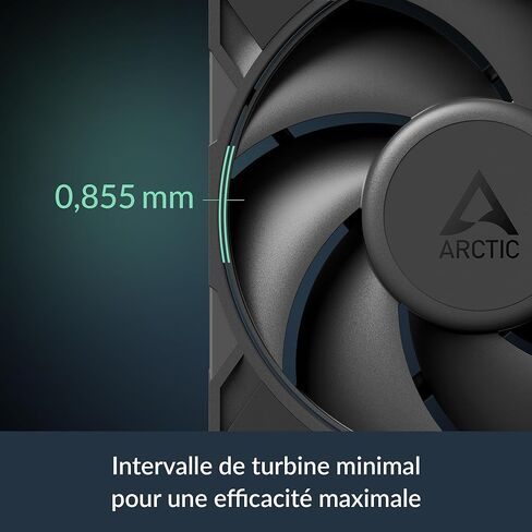 ARCTIC P12 Pro LN - 5 Pack - Low-Noise Premium Fan, 120 mm PWM Fan, 450-2000 RPM, 0 RPM <5% PWM, Fluid Dynamic Bearing, 4-Pin - Black in Saudi Arabia