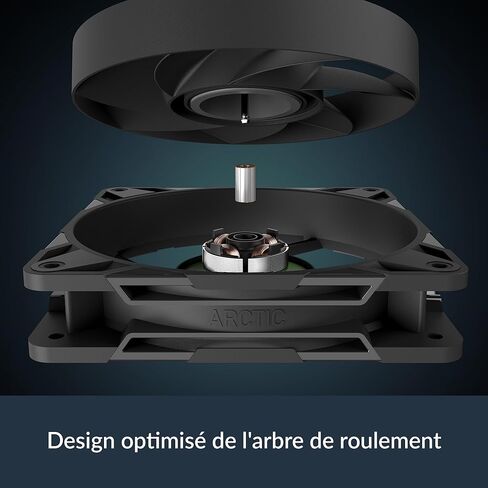 ARCTIC P12 Pro LN - 5 Pack - Low-Noise Premium Fan, 120 mm PWM Fan, 450-2000 RPM, 0 RPM <5% PWM, Fluid Dynamic Bearing, 4-Pin - Black in Saudi Arabia