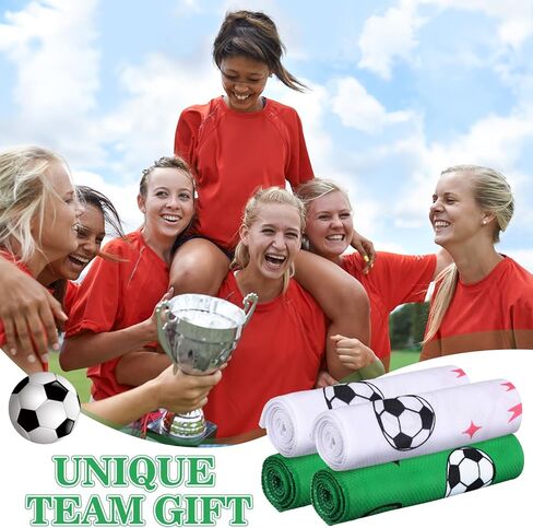 Moukeren 12 Pcs Soccer Cooling Towels Soccer Party Favor 40"x12" Microfiber Breathable Chilly Ice Towel Sweat Rag for Sport Team Gift Bulk in Saudi Arabia