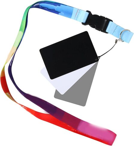 Portable Gray Card Set, Photography Tool with Strap for Accurate Exposure and White Balance Exposure Calibration Card in Saudi Arabia