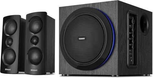 Elimavi Computer Speakers with Subwoofer, 2.1 PC Speakers with Powerful Bass and 120W Peak Power,Bluetooth 5.3, Aux/RCA/Optical/Coaxial,in for Desktop, Monitor, Gaming in Saudi Arabia