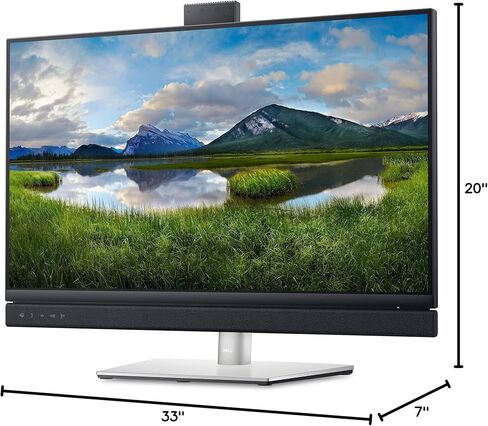 Dell 27 Video Conferencing Monitor - C2722DE with POP-UP 5MP IR Camera Dual 5W Integrated Speakers and a Dedicated Microsoft Teams Button,Gray in Saudi Arabia