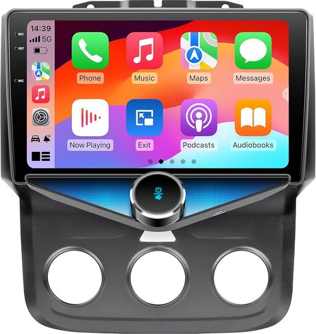 Car Stereo for Dodge RAM 1500 2500 3500 2013 2014 2015 2016 2017 2018 with Wireless CarPlay and Android Auto, 9'' QLED Android 14 Car Radio, 4G Ram 64G ROM(Only fit Manual AC) in Saudi Arabia