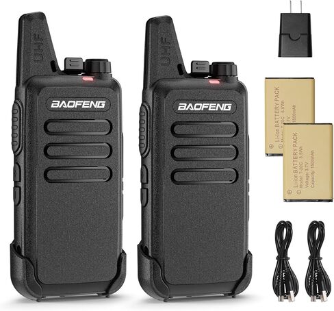BAOFENG T22 Walkie Talkies for Adults Long Range, 1500mAh Rechargeable Two Way Radio with 1W Loud Speaker, USB-C Charging 22 Channels FRS for Business Hotel Restaurant Warehouse, 4 Pack in Saudi Arabia