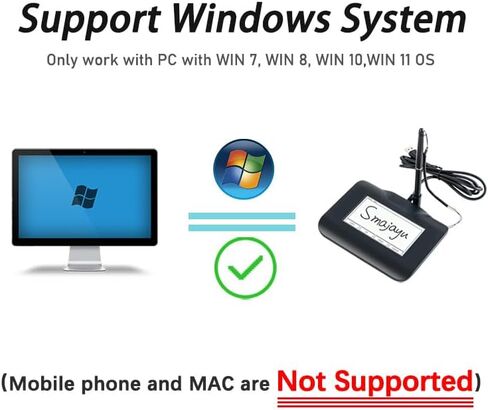 FP430S لوحة التوقيع الإلكترونية USB منصات التقاط التوقيع للكمبيوتر المحمول مع نظام التشغيل Windows 7،8،10،11، قلم التوقيع متضمن، شاشة LCD ملونة 4.3 بوصة مع إضاءة خلفية LCD in Saudi Arabia
