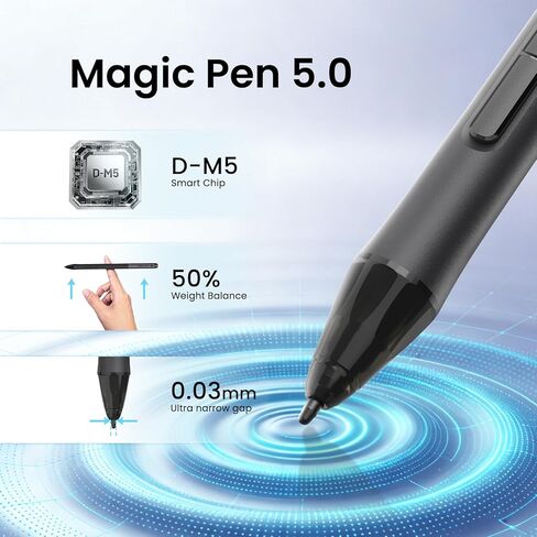 DIGIDRAW Turing 14 Drawing Tablet with Screen 13.3 Inch 2.5K, Portable Pen Display with 16384 Levels Battery-Free Stylus, ΔE<1.5 Color Accurate Full-Laminated Graphic Monitor for Mac/PC/Android in Saudi Arabia