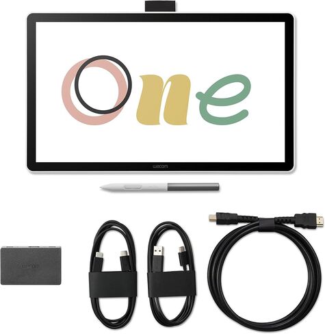 Wacom One 14 Drawing Tablet with Screen AMD Wacom Converter Kit (Power Adaptor Sold Separately) in Saudi Arabia