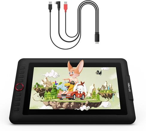 XPPen Artist12 Pro 11.6" Drawing Tablet with Screen Pen Display Full-Laminated Graphics Tablet and XPPen 3-in-1 Cable in Saudi Arabia