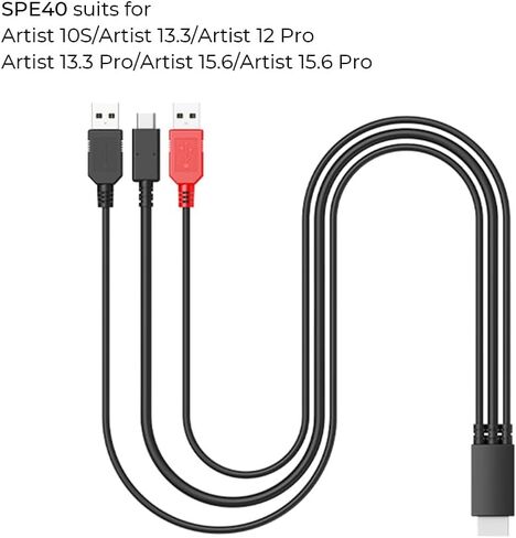 XPPen Artist12 Pro 11.6" Drawing Tablet with Screen Pen Display Full-Laminated Graphics Tablet and XPPen 3-in-1 Cable in Saudi Arabia