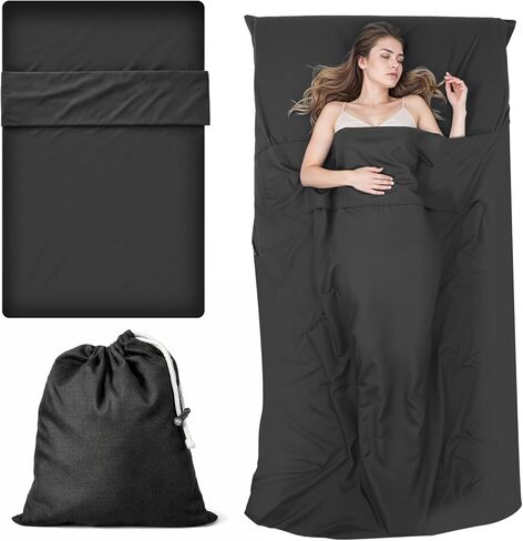 Self Tan Sleep Sack, Tanning Sleep Sack, Lightweight Breathable Tanning Sleeping-Sack with Zipper, Self Tanner Sleeping Bag for Backpacking, Hotels and Hostels, Business Trips, Camping in Saudi Arabia