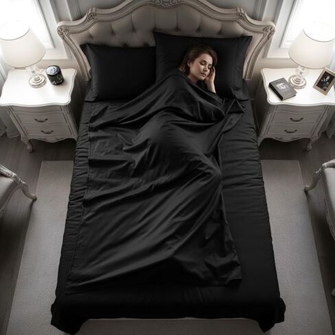 Self Tan Sleep Sack, Tanning Sleep Sack, Lightweight Breathable Tanning Sleeping-Sack with Zipper, Self Tanner Sleeping Bag for Backpacking, Hotels and Hostels, Business Trips, Camping in Saudi Arabia