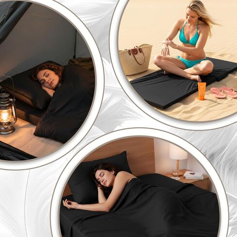 Self Tan Sleep Sack, Tanning Sleep Sack, Lightweight Breathable Tanning Sleeping-Sack with Zipper, Self Tanner Sleeping Bag for Backpacking, Hotels and Hostels, Business Trips, Camping in Saudi Arabia