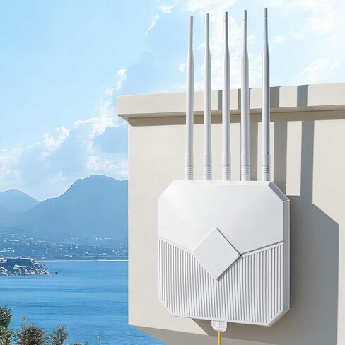 Outdoor WiFi 6 Extender, 2026 AX3000 Long Range Outdoor WiFi Extender Signal Booster, IP67 Weatherproof Outdoor Wireless Access Point with PoE, Gigabit Ports for Garage, Farm, Yard, RV, Dock,Starlink in Saudi Arabia