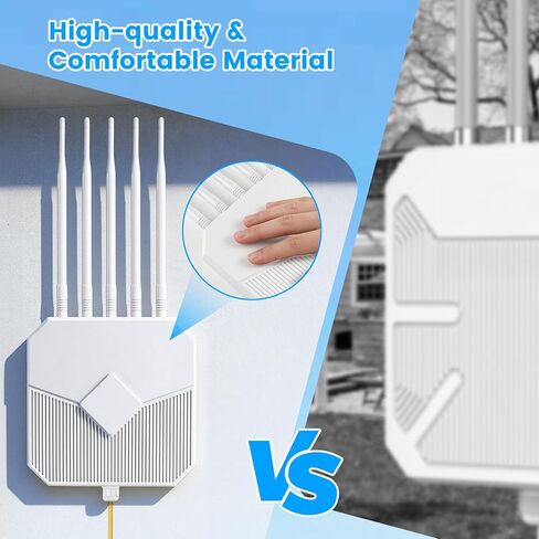 Outdoor WiFi 6 Extender, 2026 AX3000 Long Range Outdoor WiFi Extender Signal Booster, IP67 Weatherproof Outdoor Wireless Access Point with PoE, Gigabit Ports for Garage, Farm, Yard, RV, Dock,Starlink in Saudi Arabia